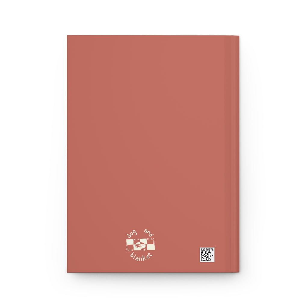 'Dreams of Bed' Red Matte Hardcover Journal - Light Print