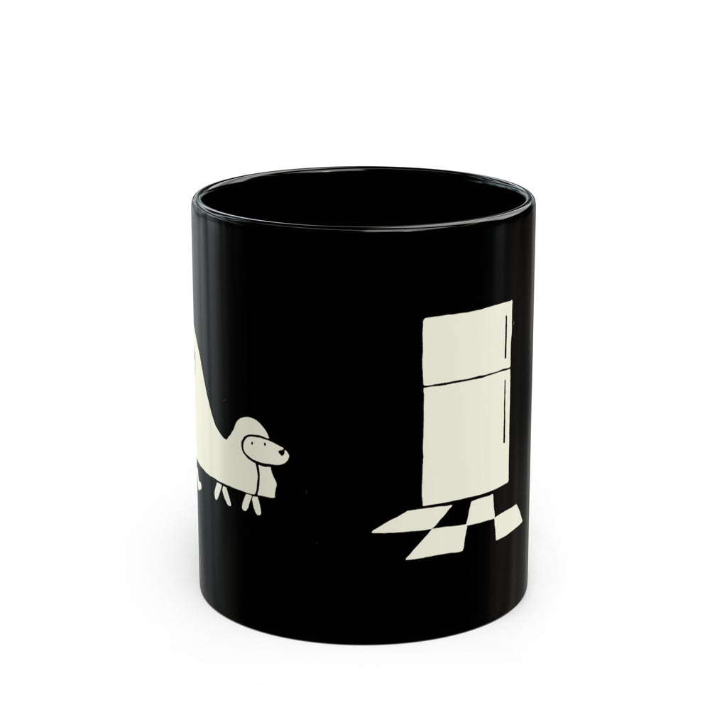 ‘Midnight Snack’ Black Mug - Light Print