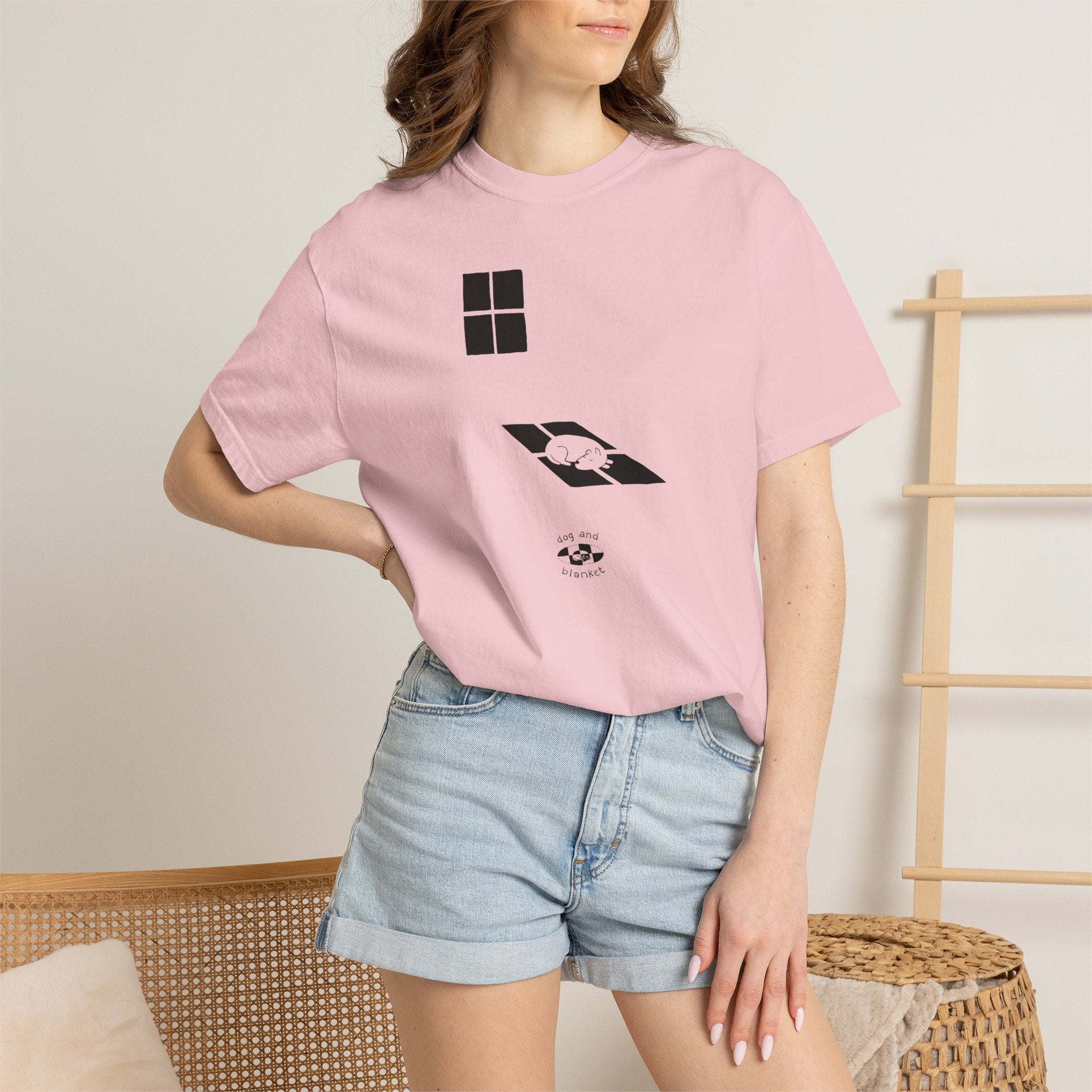 'Sun Spot' Cotton Tee - Black Print