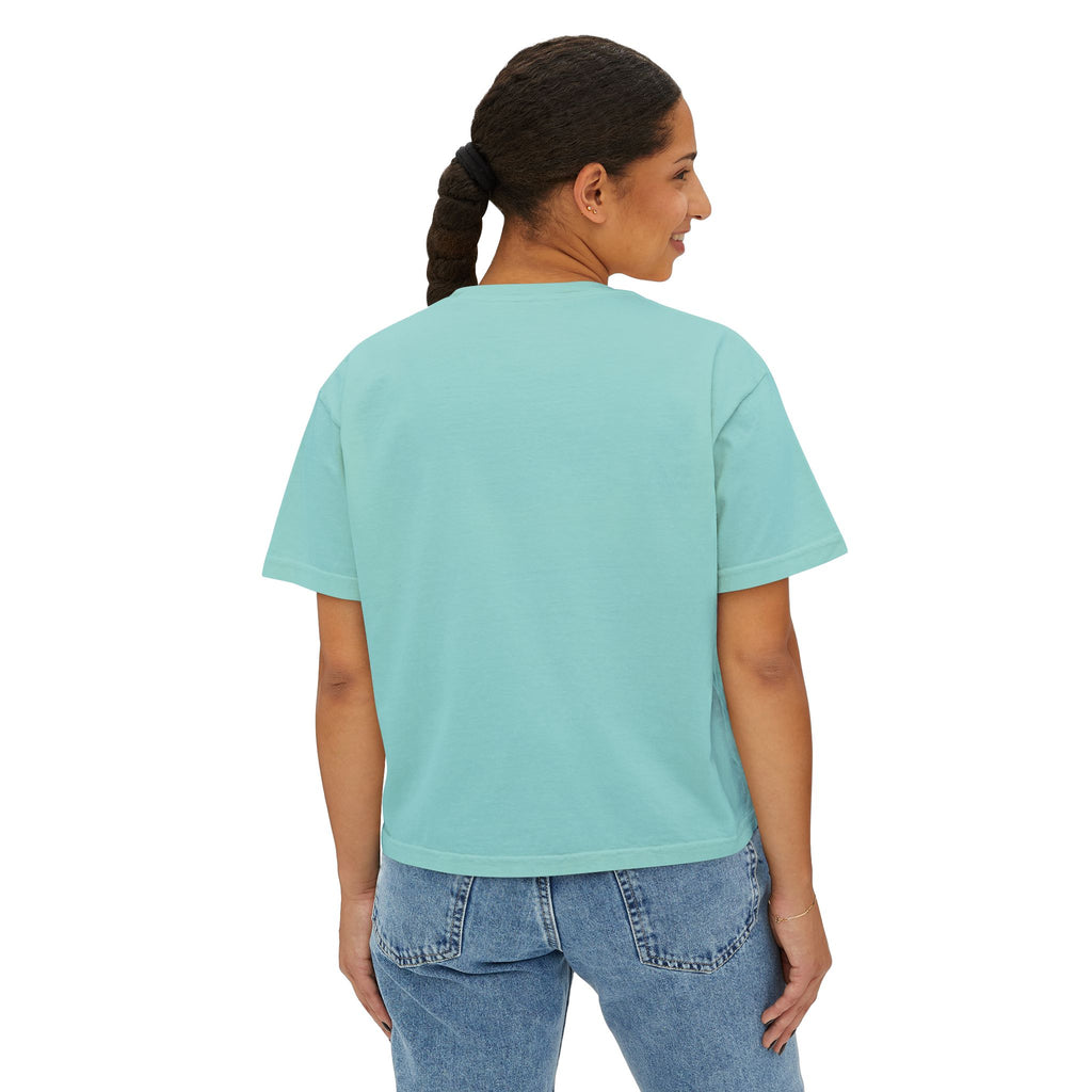 ‘Looking Up’ Boxy Tee - Black Print