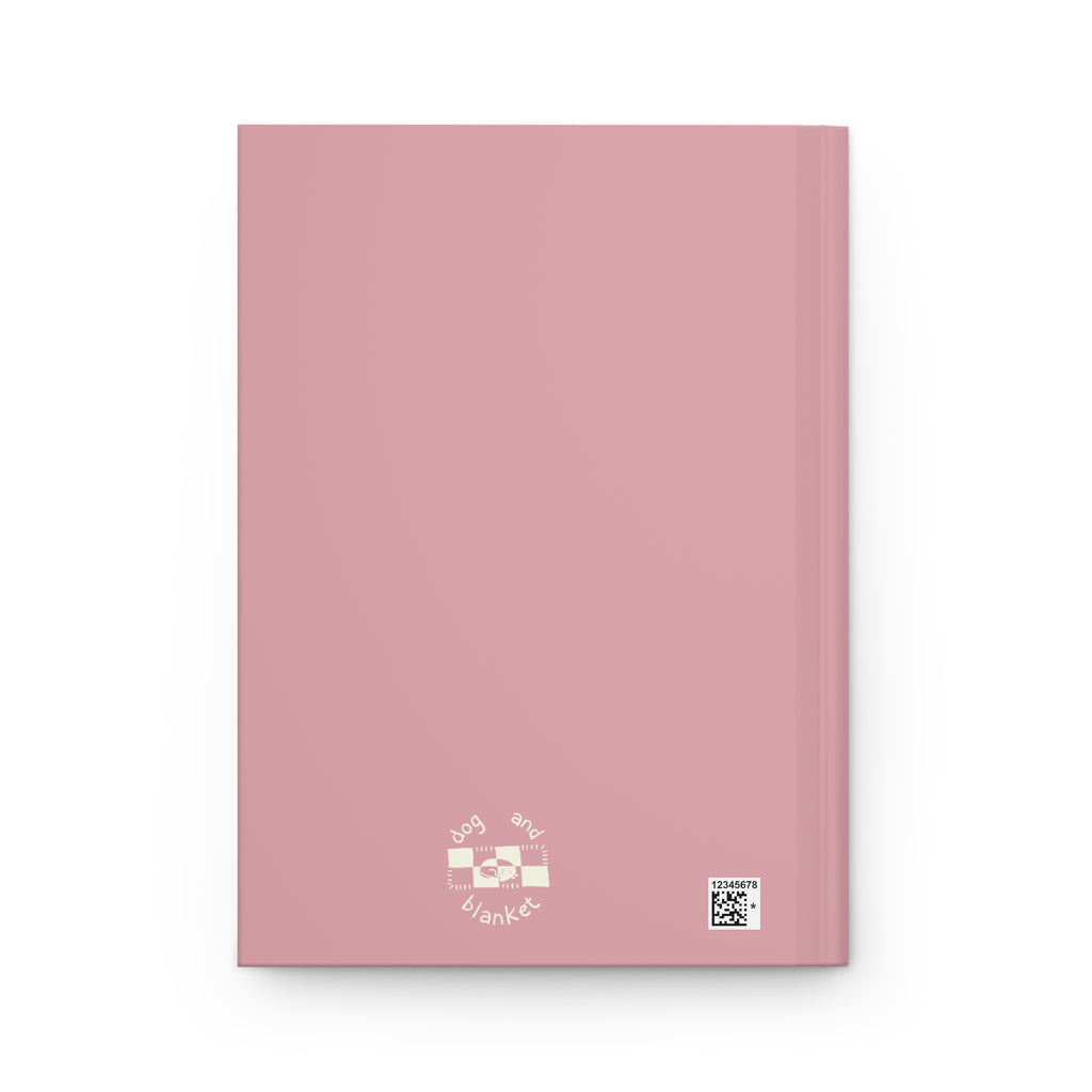 'Midnight Snack' Pink Matte Hardcover Journal - Light Print