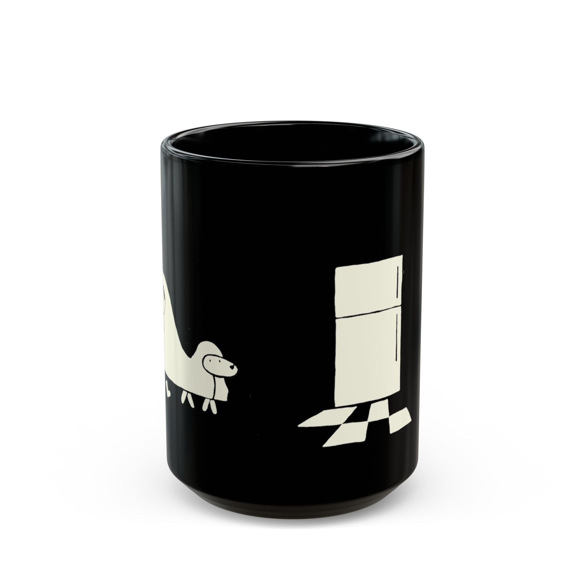 ‘Midnight Snack’ Black Mug - Light Print