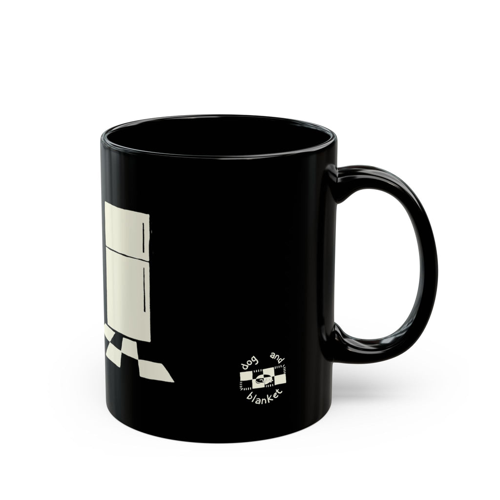 ‘Midnight Snack’ Black Mug - Light Print