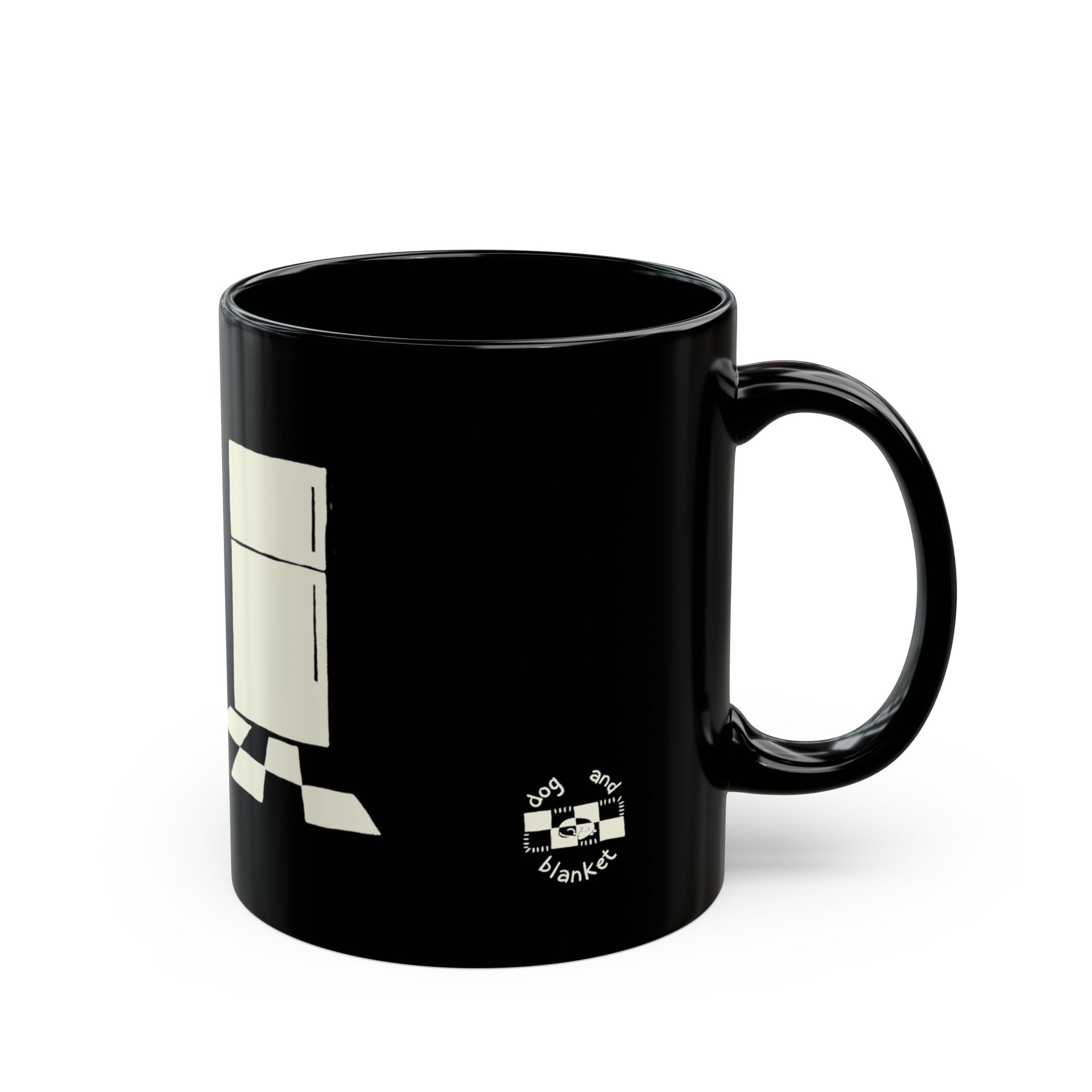 ‘Midnight Snack’ Black Mug - Light Print