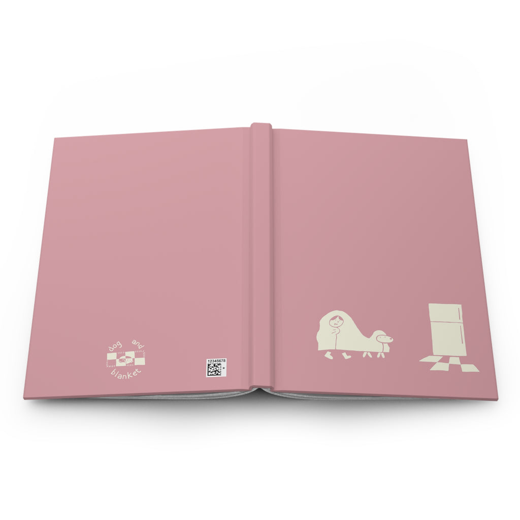 'Midnight Snack' Pink Matte Hardcover Journal - Light Print