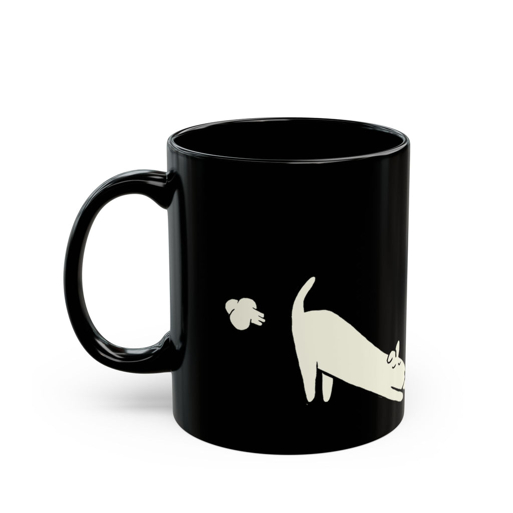 ‘Toot and Blanket’ Black Mug - Light Print
