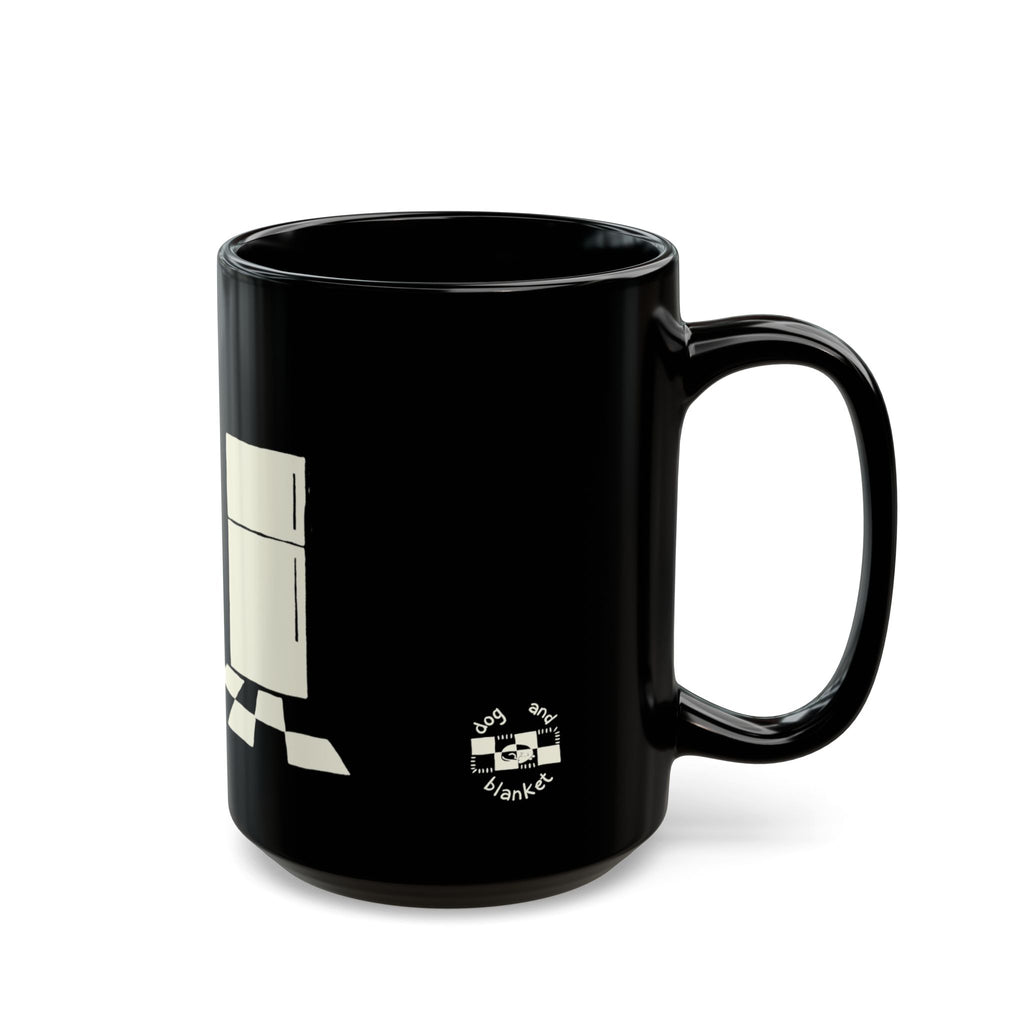 ‘Midnight Snack’ Black Mug - Light Print