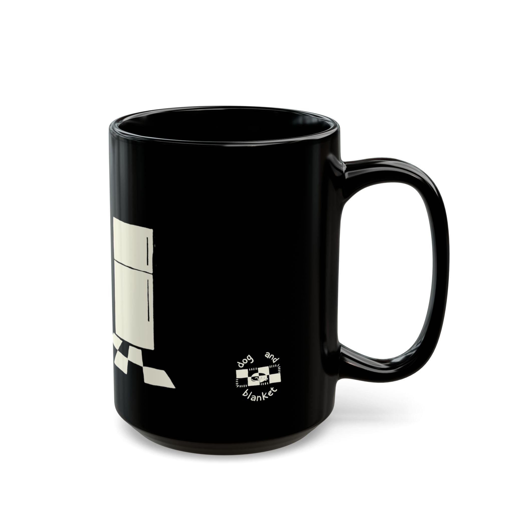 ‘Midnight Snack’ Black Mug - Light Print