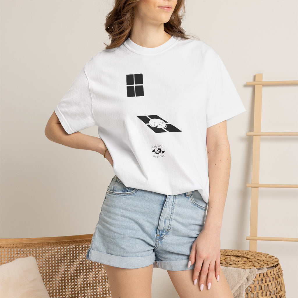 'Sun Spot' Cotton Tee - Black Print
