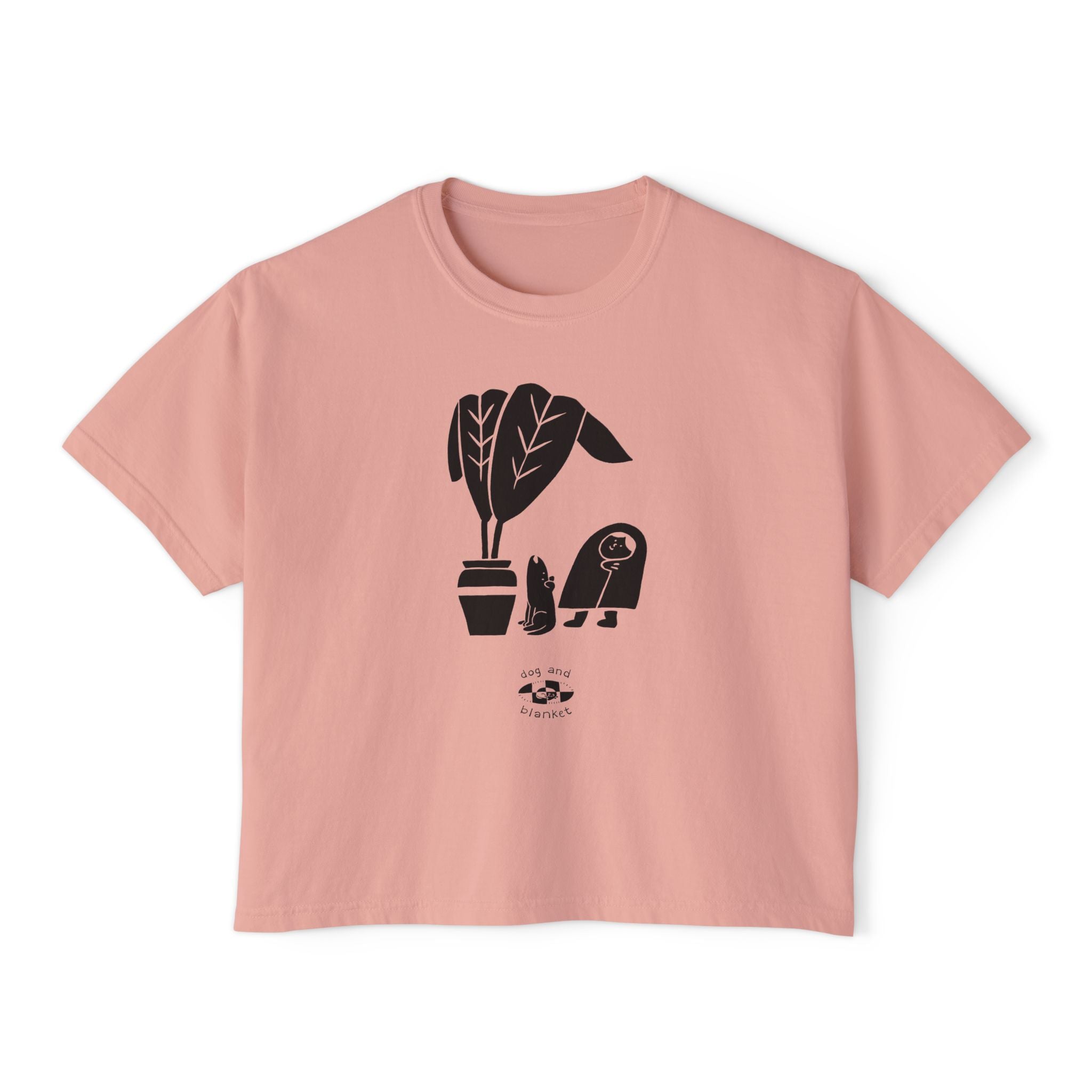‘Looking Up’ Boxy Tee - Black Print