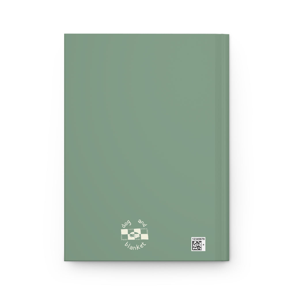 'Toot and Blanket' Green Matte Hardcover Journal - Light Print