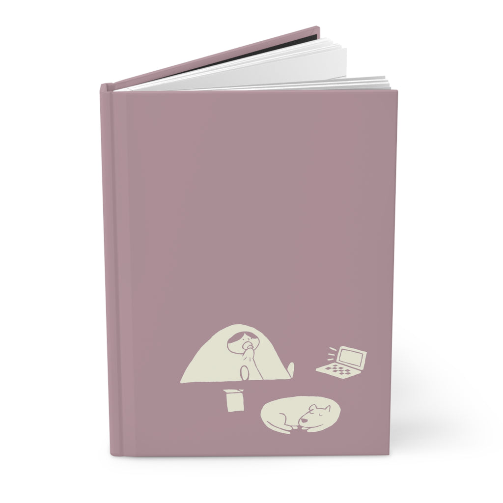 'Show Time' Purple Matte Hardcover Journal - Light Print