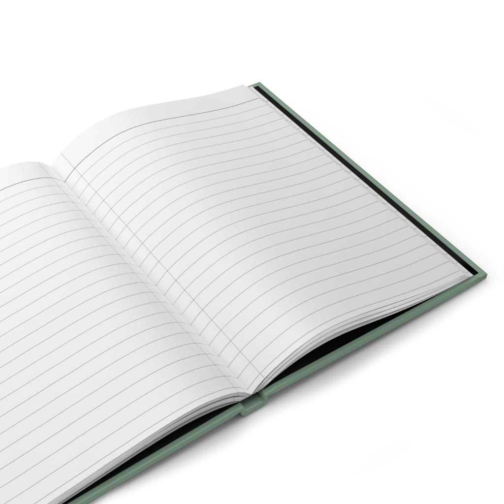 'Toot and Blanket' Green Matte Hardcover Journal - Light Print