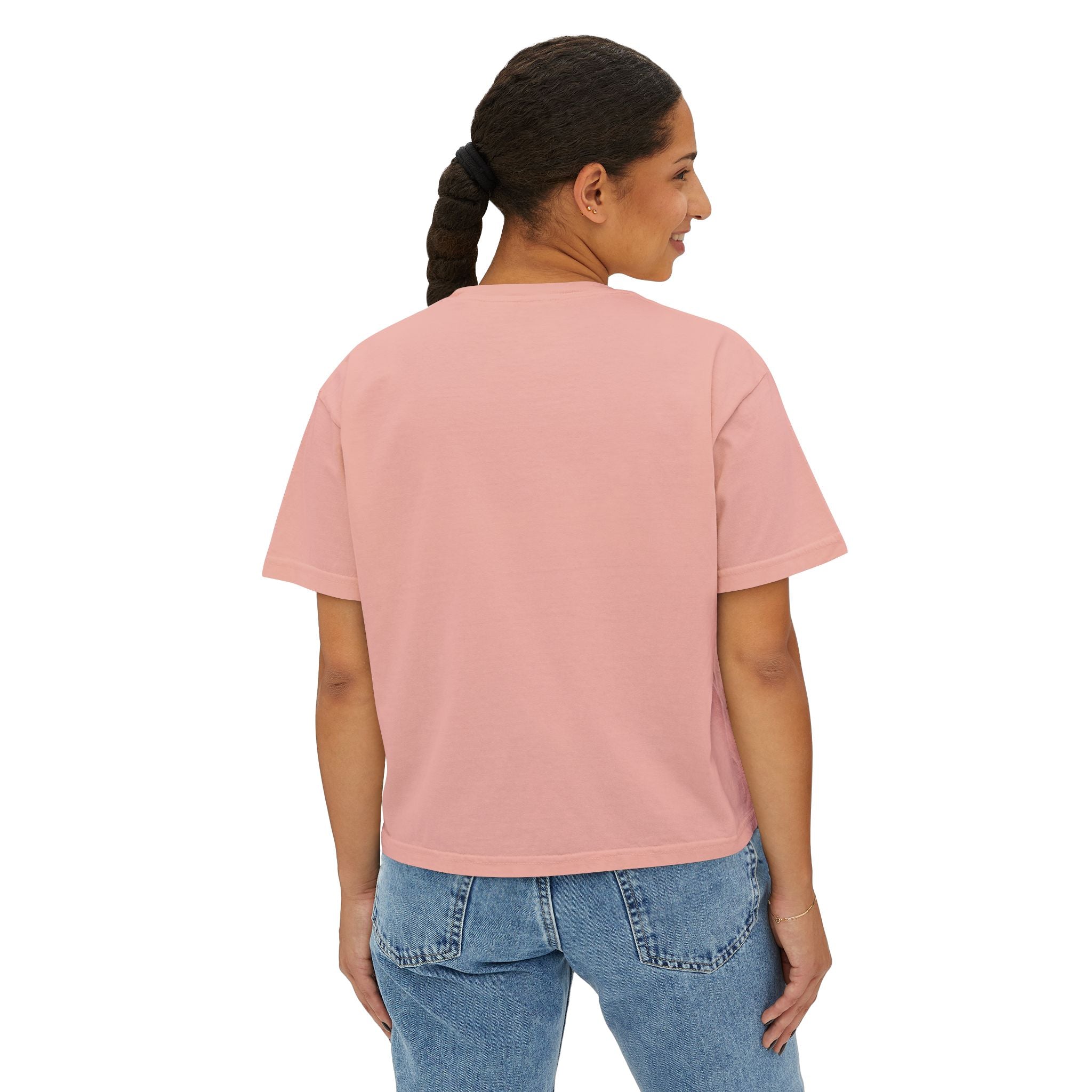 ‘Looking Up’ Boxy Tee - Black Print
