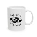 'Our Dog and Blanket' Oval Logo Ceramic Mug - Black Print