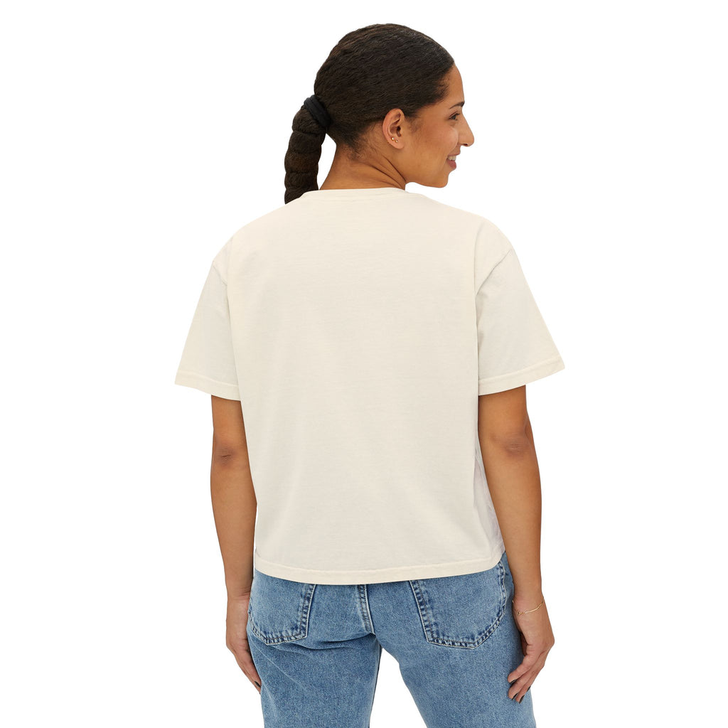 ‘Looking Up’ Boxy Tee - Black Print