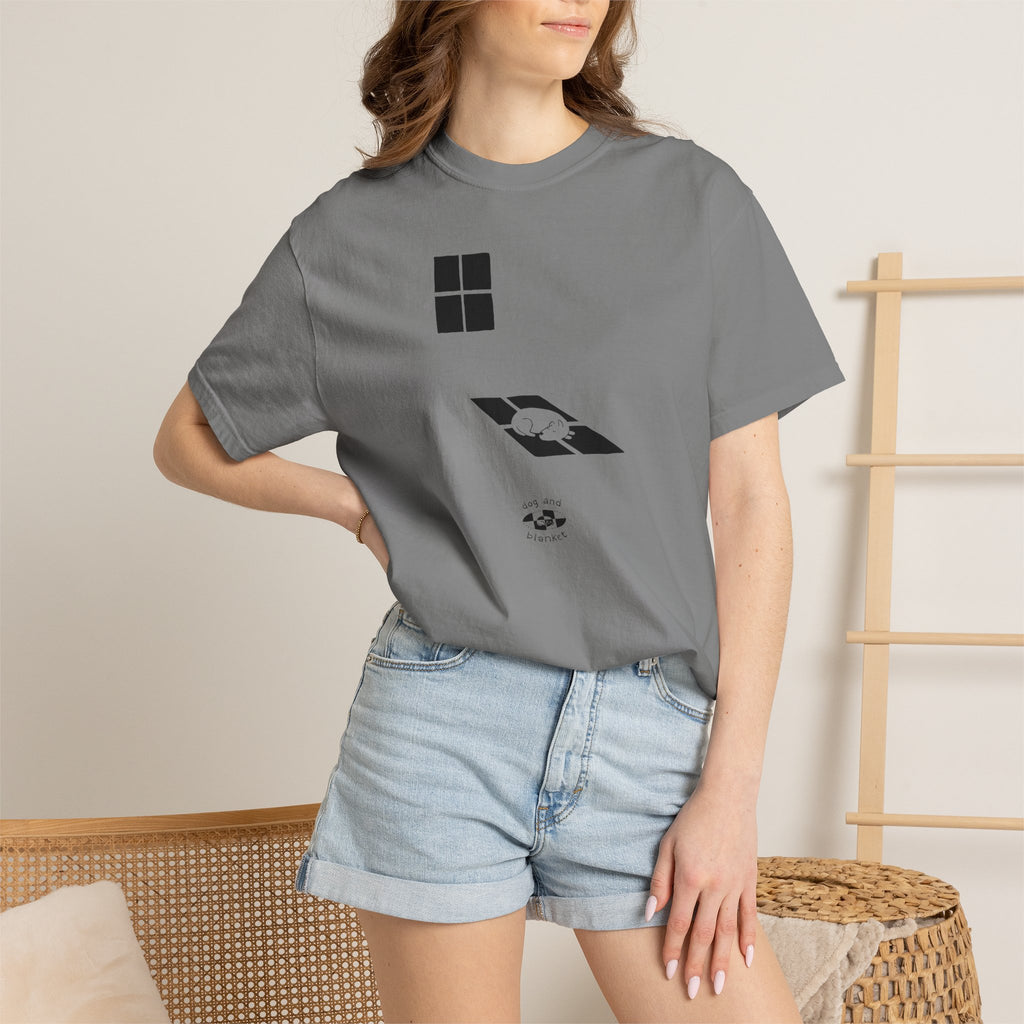'Sun Spot' Cotton Tee - Black Print