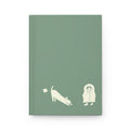 'Toot and Blanket' Green Matte Hardcover Journal - Light Print