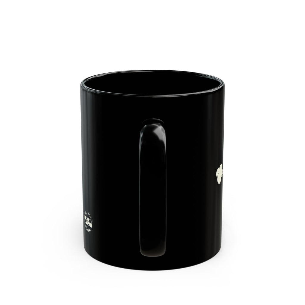 ‘Toot and Blanket’ Black Mug - Light Print
