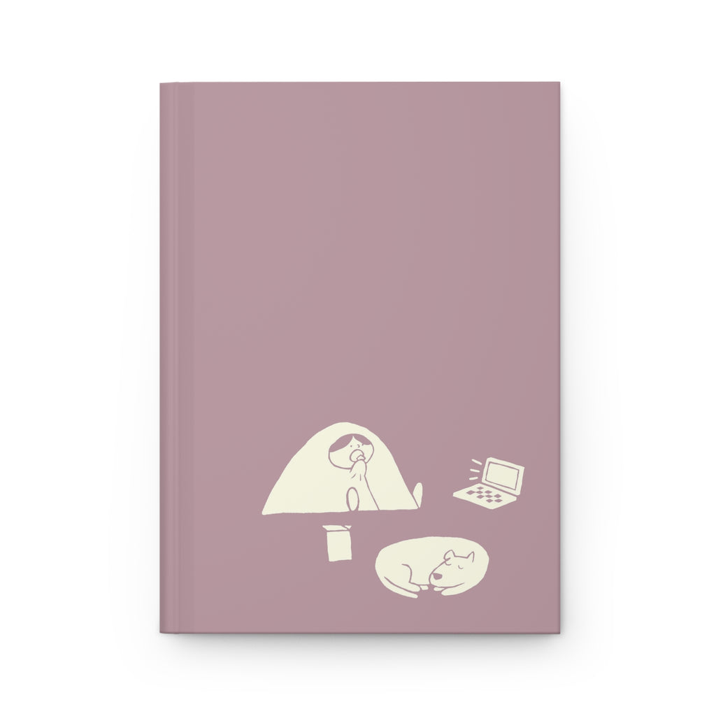 'Show Time' Purple Matte Hardcover Journal - Light Print