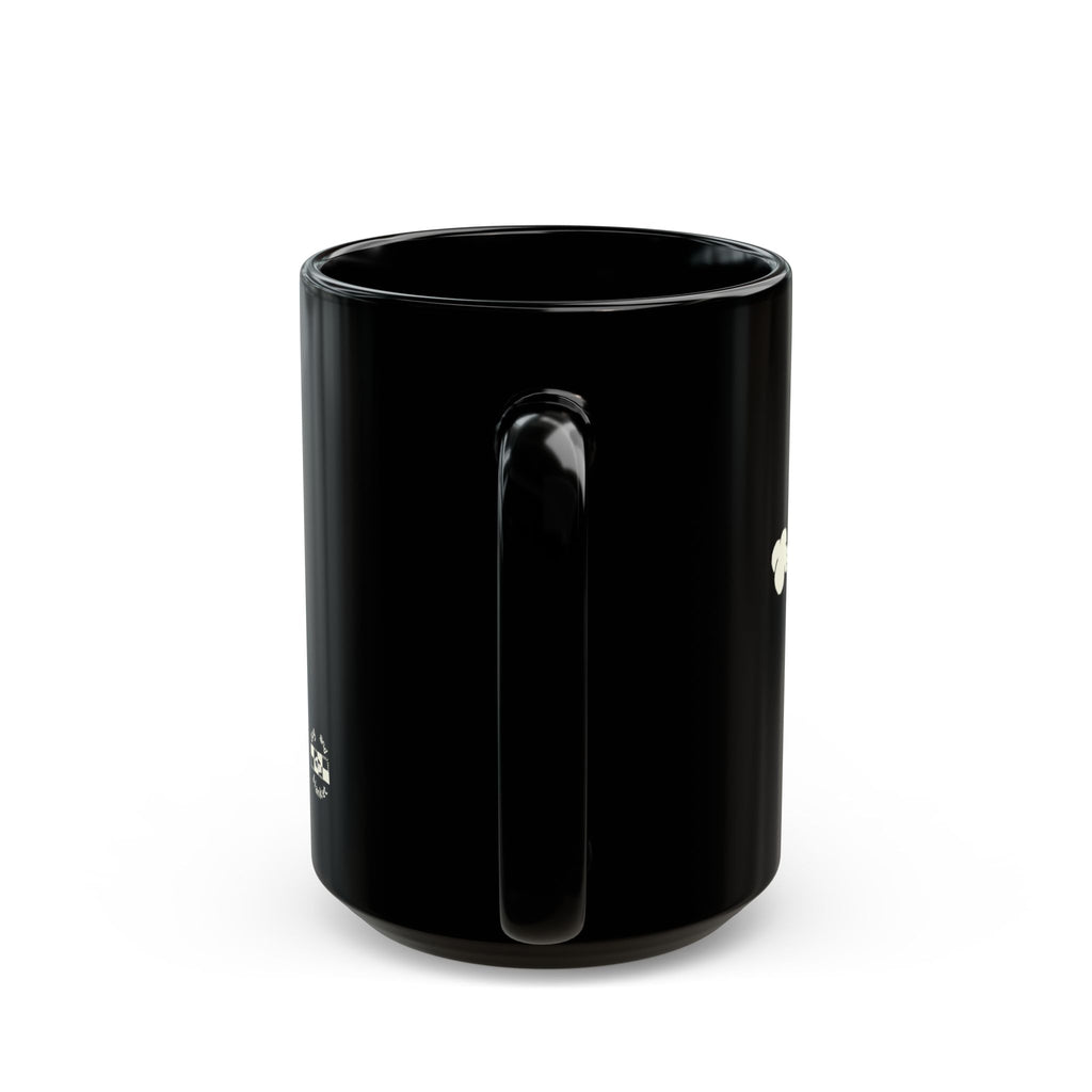 ‘Toot and Blanket’ Black Mug - Light Print