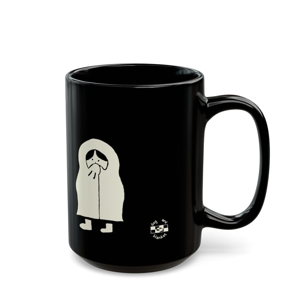 ‘Toot and Blanket’ Black Mug - Light Print