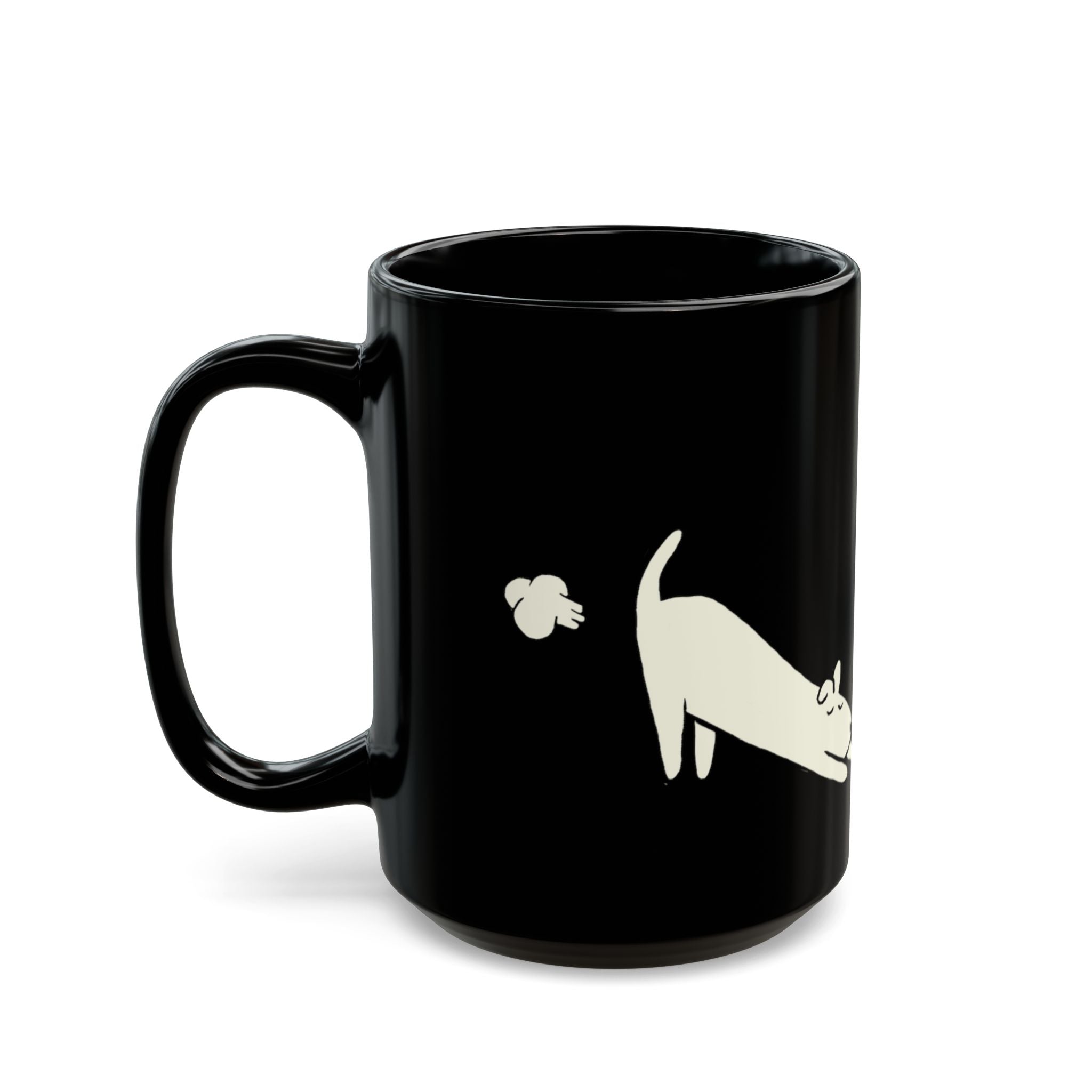 ‘Toot and Blanket’ Black Mug - Light Print