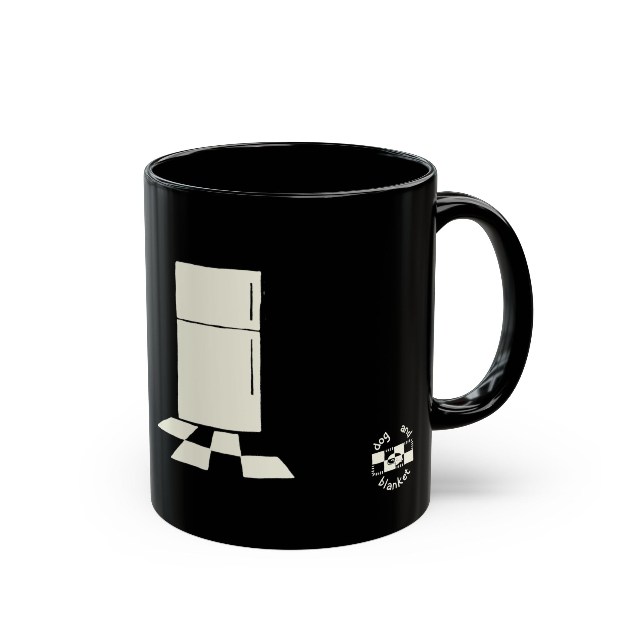 ‘Midnight Snack’ Black Mug - Light Print