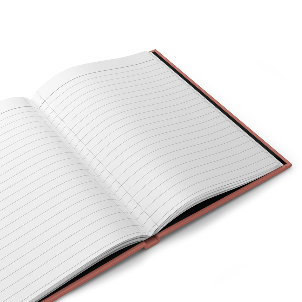 'Dreams of Bed' Red Matte Hardcover Journal - Light Print